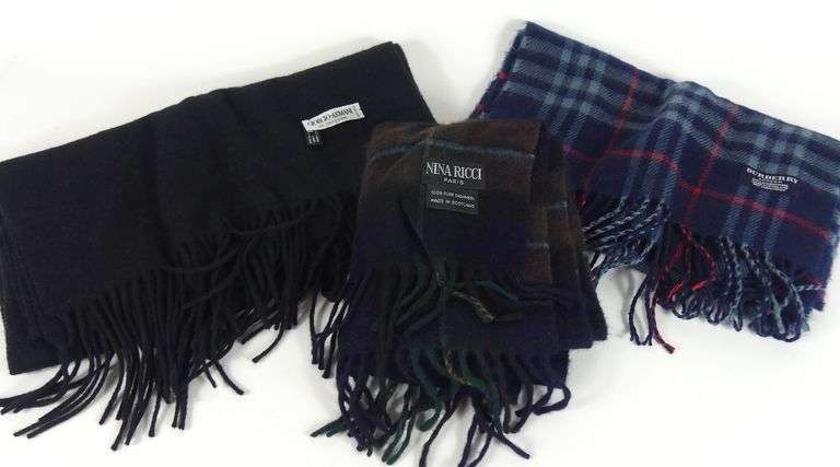 3 DESIGNER SCARVES