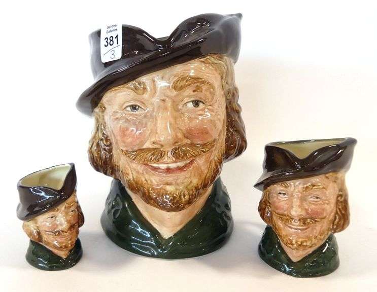 ROYAL DOULTON "ROBIN HOOD" CHARACTER JUG SET