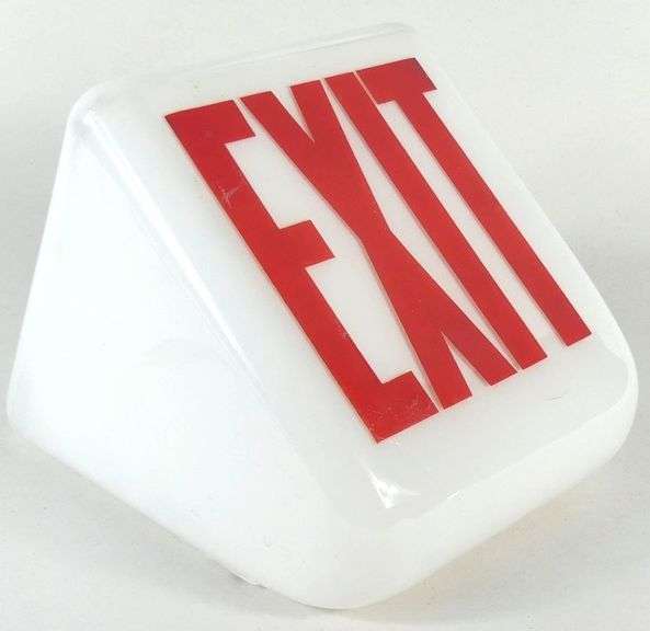 GLASS EXIT SIGN