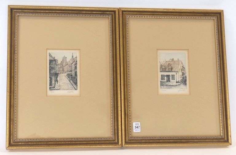 PAIR OF LIMITED EDITION FRENCH ETCHINGS