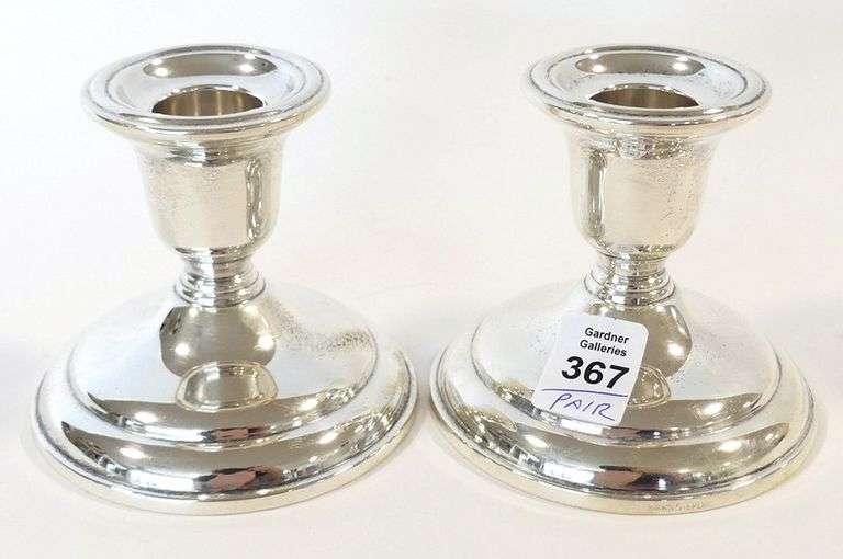 PAIR OF BIRKS STERLING CANDLEHOLDERS