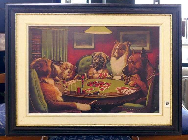 "DOGS PLAYING POKER" PRINT