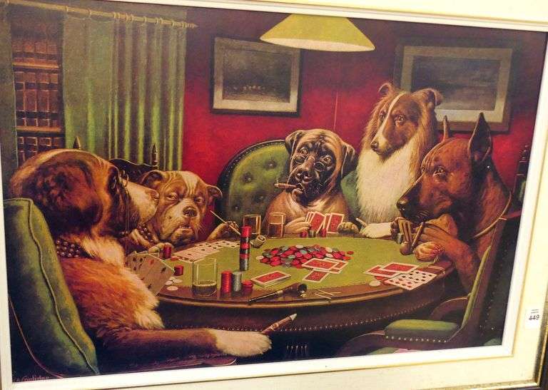 "DOGS PLAYING POKER" PRINT