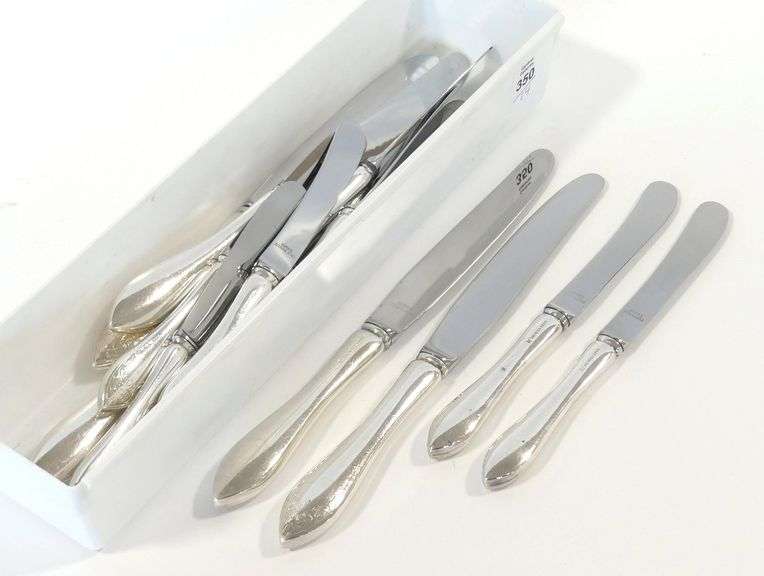 BIRKS "TUDOR" STERLING HANDLED KNIVES