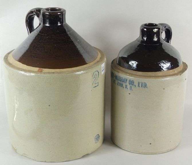 TWO CANADIAN STONEWARE JUGS