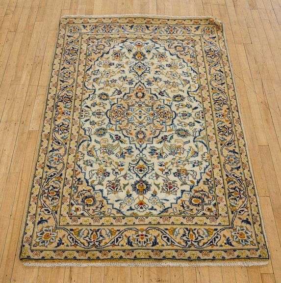 WHITE KASHAN RUG
