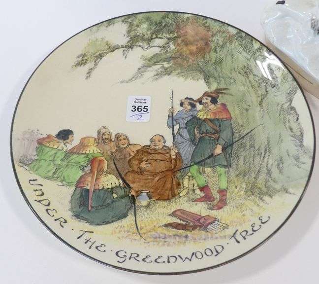 STAFFORDSHIRE "ROBIN HOOD" FIGURINE AND DOULTON PLATE