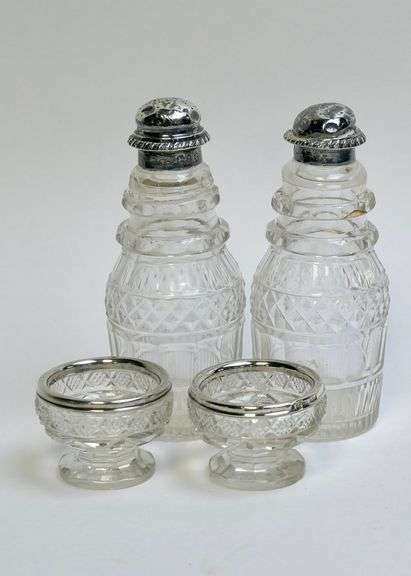 GEORGIAN CRYSTAL CONDIMENTS