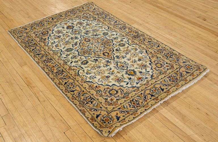 WHITE KASHAN RUG
