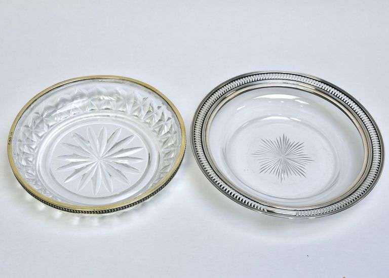 STERLING RIMMED CRYSTAL