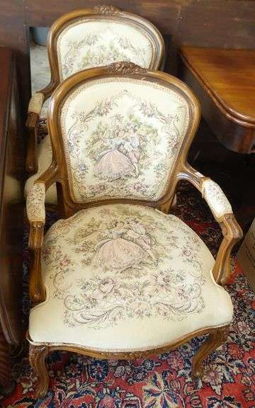PAIR OF FRENCH STYLE ARMCHAIRS