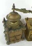 TWO BRASS COFFEE GRINDERS