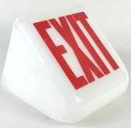 GLASS EXIT SIGN