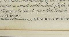 RARE 18TH CENTURY QUEBEC ENGRAVING