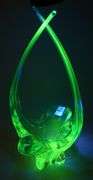 RARE CHALET URANIUM GLASS BASKET