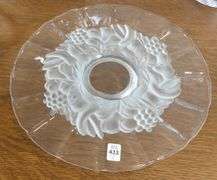 PRESSED GLASS AND CRYSTAL BOWL