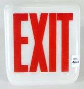 GLASS EXIT SIGN