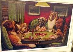 "DOGS PLAYING POKER" PRINT