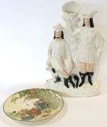 STAFFORDSHIRE "ROBIN HOOD" FIGURINE AND DOULTON PLATE