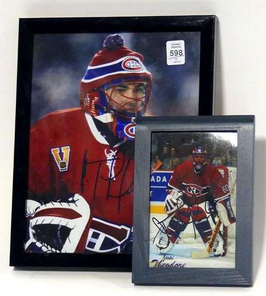 TWO JOSE THEODORE AUTOGRAPHED PHOTOS