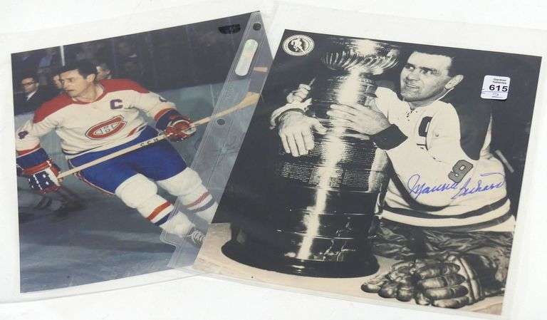 TWO AUTOGRAPHED HOCKEY PHOTOS