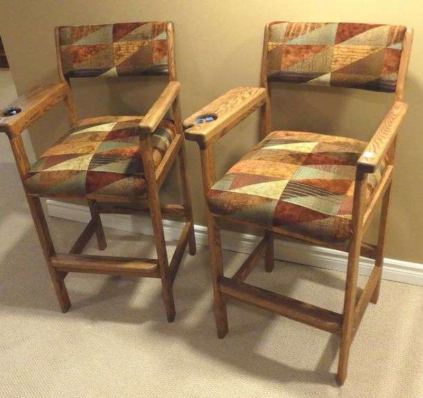 PAIR BILLIARD SPECTATOR CHAIRS