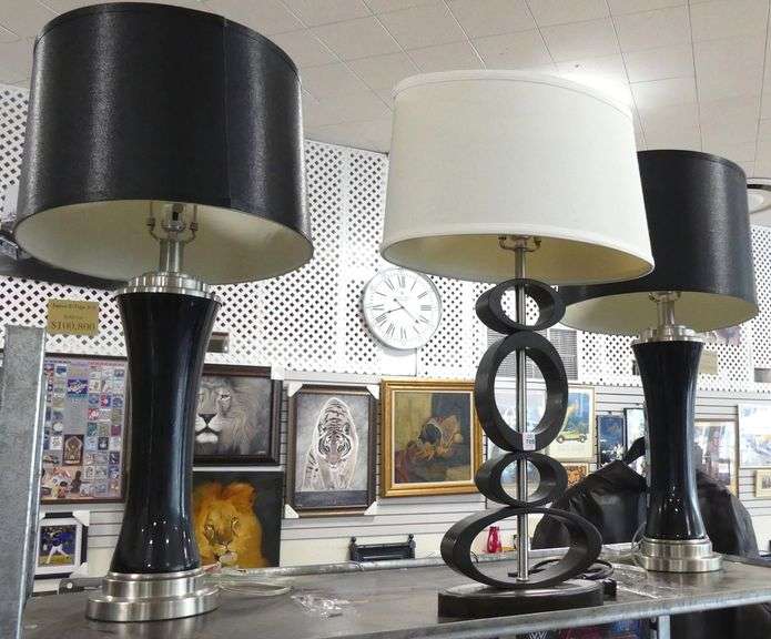 THREE TABLE LAMPS