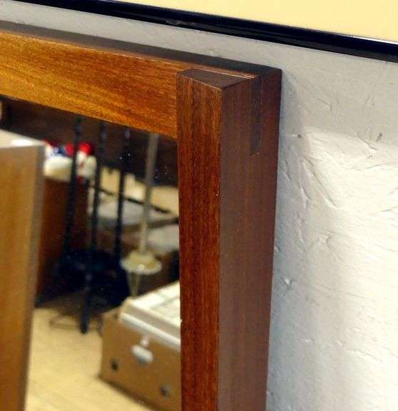 MCM TEAK WALL MIRROR