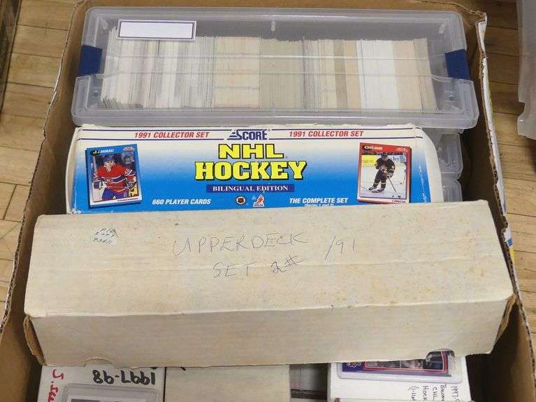 BOX LOT OF 1990'S HOCKEY CARDS