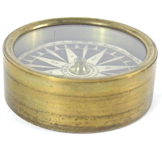 BRASS FLOATING CARD COMPASS