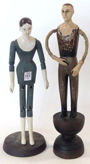 TWO WOODEN SCULPTURES