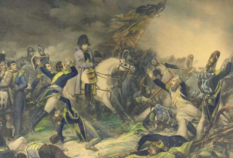 ENGRAVING: NAPOLEON AT WATERLOO
