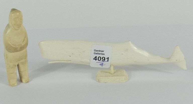 4 INUIT BONE & IVORY CARVINGS