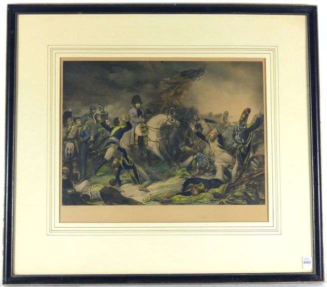 ENGRAVING: NAPOLEON AT WATERLOO