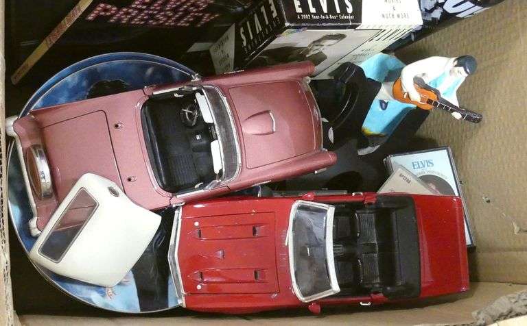 BOX LOT OF ELVIS COLLECTIBLES