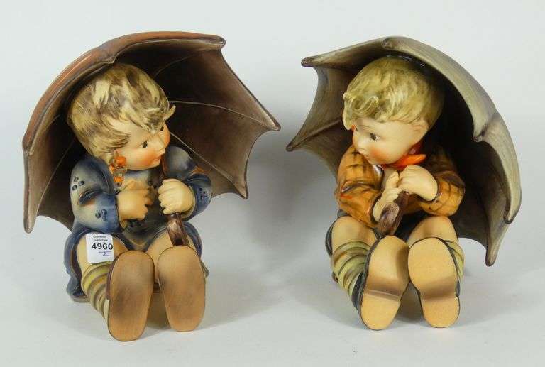 PAIR LARGE HUMMEL FIGURINES