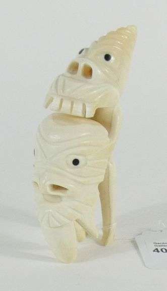 INUIT WHALE TOOTH CARVING