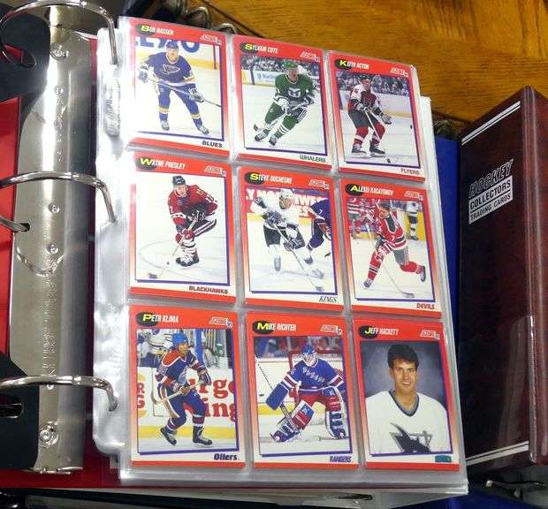 7 BINDERS OF 1990'S HOCKEY CARDS