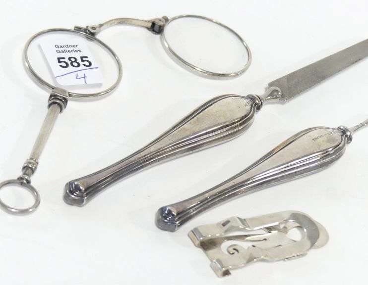 FOUR STERLING SILVER CURIOS