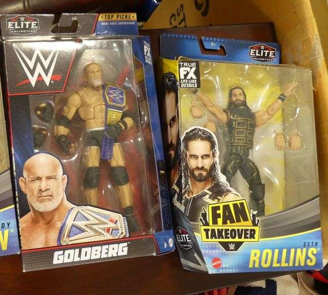 FIVE MATTEL WWE ELITE ACTION FIGURES