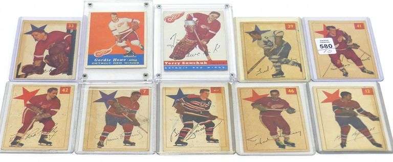 TEN 1950'S HOCKEY CARDS