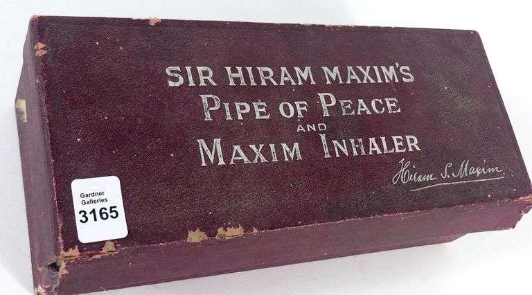 SIR HIRAM MAXIM'S PIPE OF PEACE & INHALER