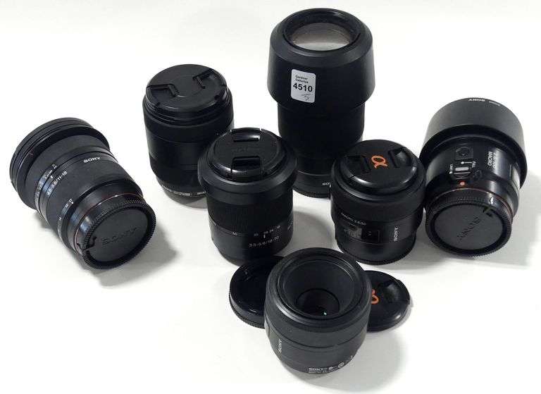 7 SONY CAMERA LENSES