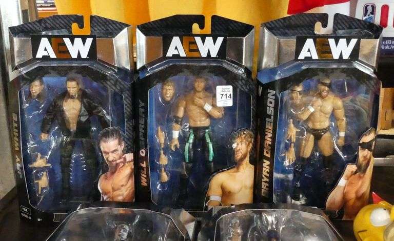 FIVE AEW UNMATCHED ACTION FIGURES