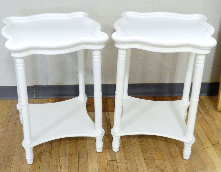 PAIR OF PAINTED LAMP TABLES