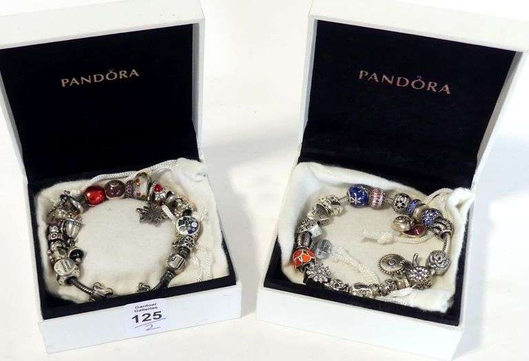 TWO PANDORA BRACELETS