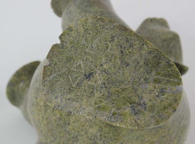 INUIT GREEN STONE CARVING