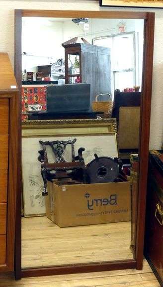 MCM TEAK WALL MIRROR