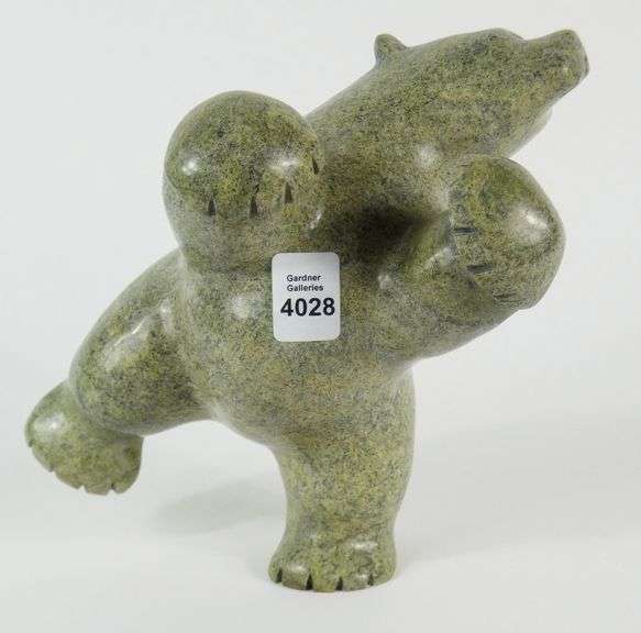 INUIT GREEN STONE CARVING