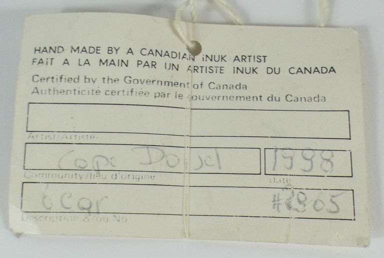 4 INUIT GREEN STONE CARVINGS